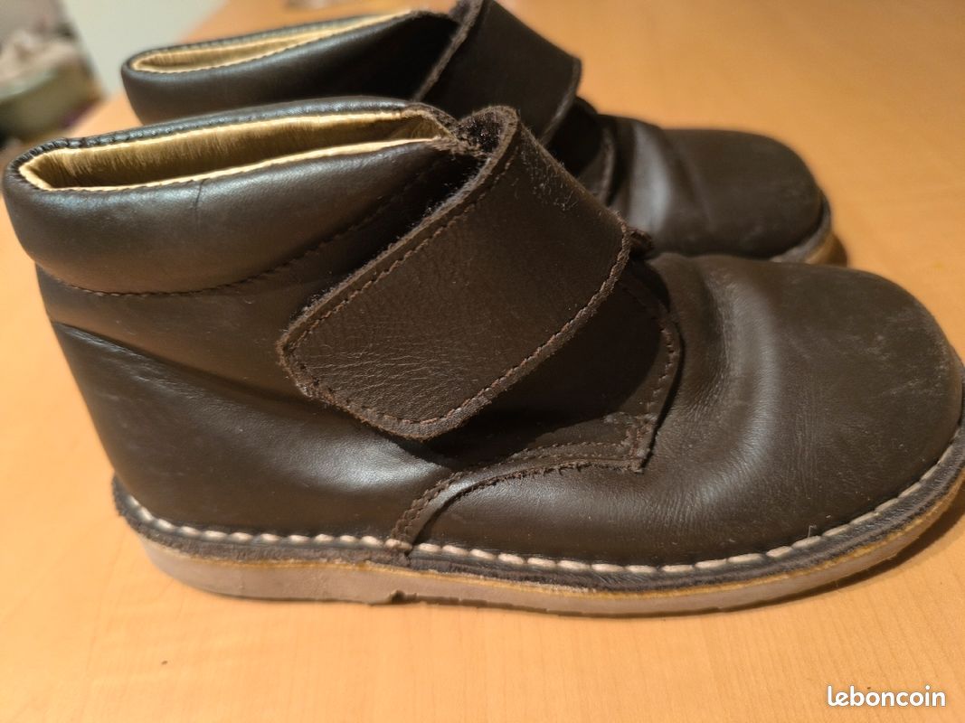 Bottines enfants taille 30, en cuir, marque Pisamonas (image 1)