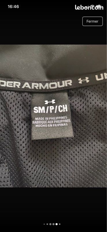 Veste under armour noir & blanc- neuve avec étiquette (image 5)