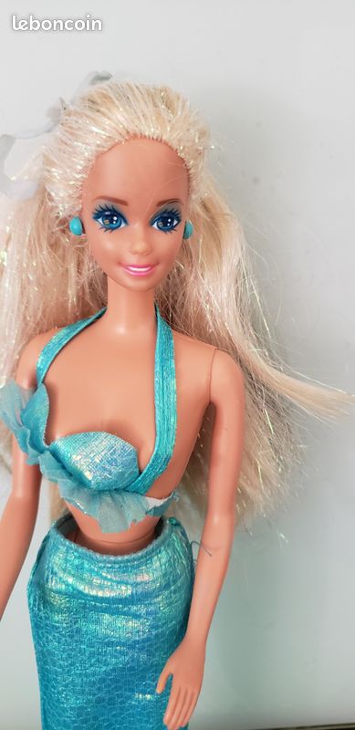 Poupée Mannequin Barbie Sirène Mermaid 1991 Vintage Mattel 1434