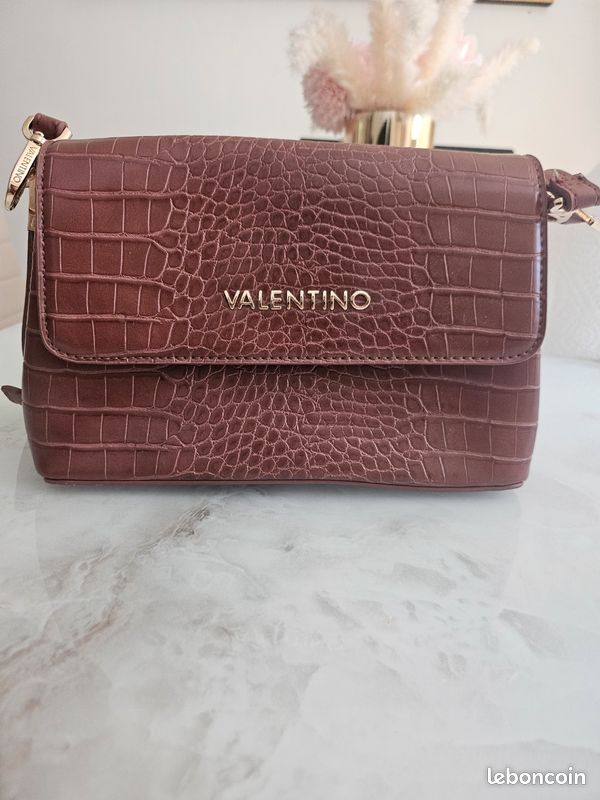 Sac Valentino by Mario Valentino — effet croco marron — neuf
