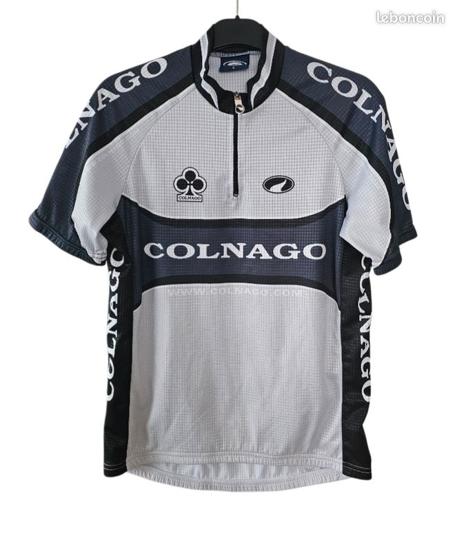 Maillot Cycliste Vintage Santini - Manches Courtes, Multicolore, Taille XXL, Motif Colnago Lampe