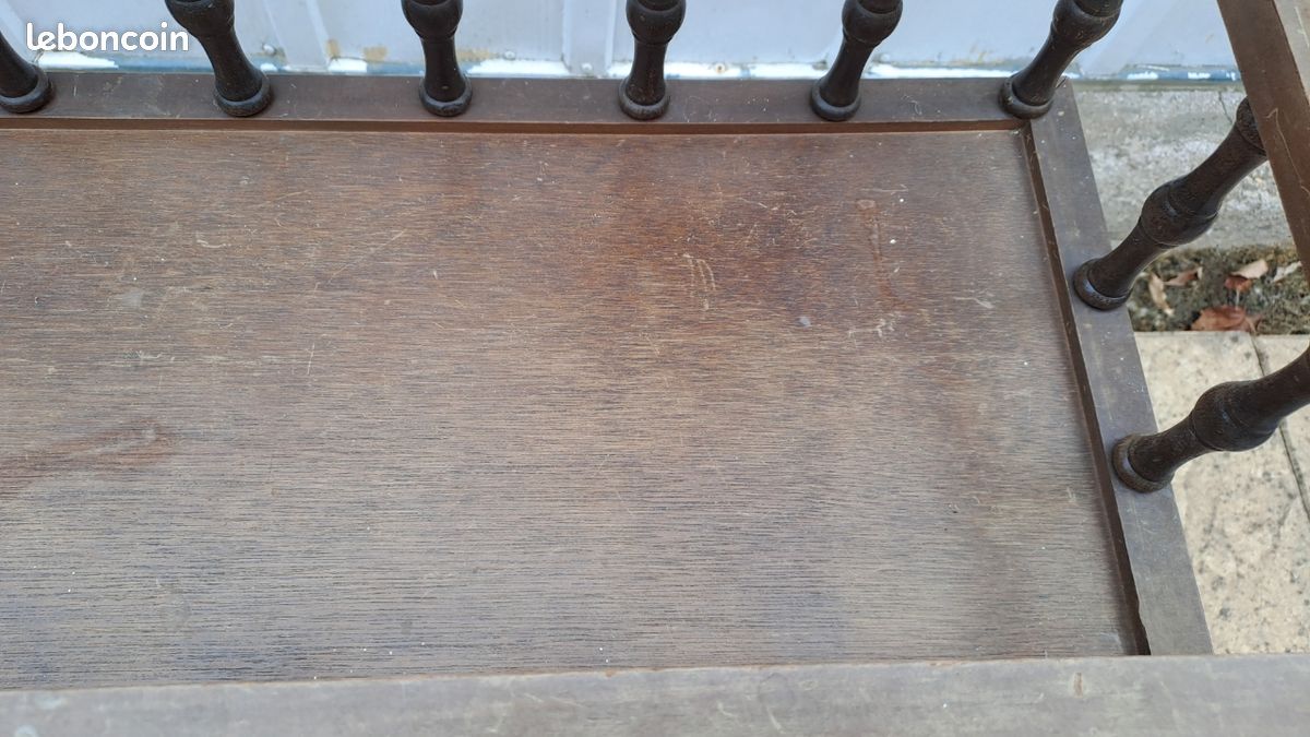 Jardinière Vintage d intérieur en bois sur pieds vernis / Porte plantes /1970-1980 (image 17)