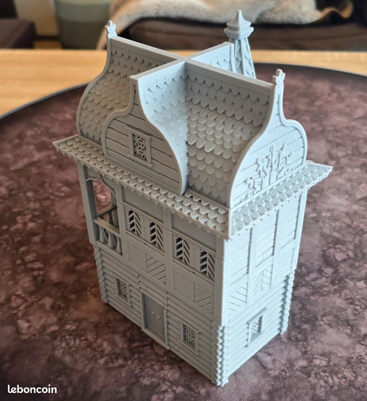 Maison 2 étages JDR - terrain à peindre, pour jeux de rôle / figurines (D&D, Pathfinder...) (image 9)