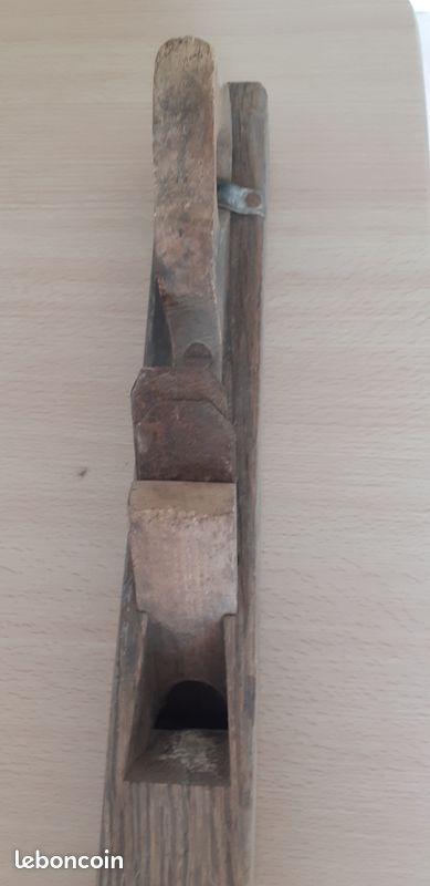 Vieux Rabot En Bois – Lame Arrondie – Outil Ancien – Fabrication Française