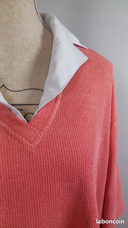 Chemise Fille Manches Longues Old Navy - Taille 14, Rouge Corail/rose - Neuf Avec étiquettes