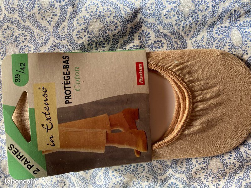 2 paires de protège-bas en coton (image 1)