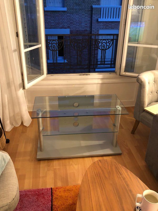 Table TV en verre (image 1)