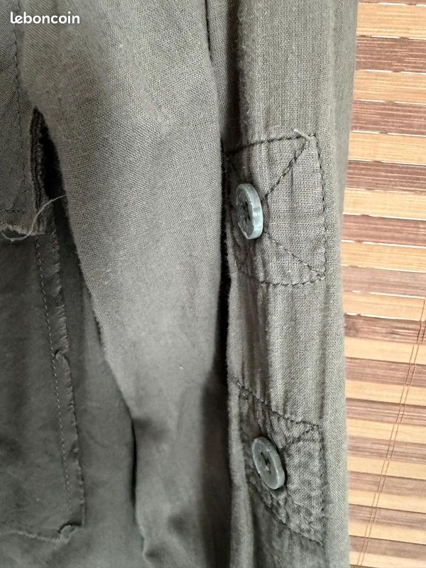 Chemise Zadig & Voltaire Tevor kaki vert de gris TM (image 3)
