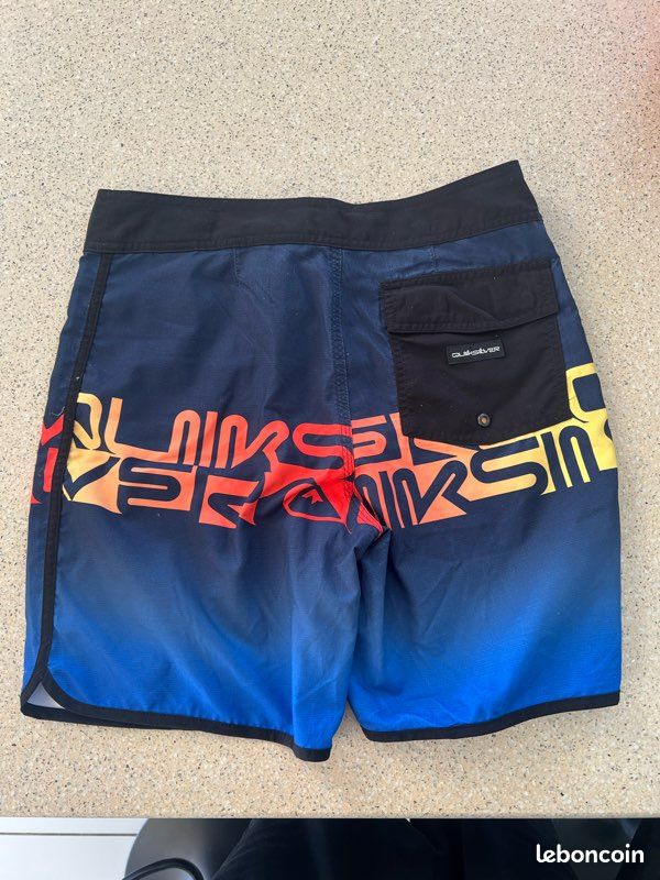 Short De Bain Quiksilver Taille 34 - Multicouleur, Polyester, Occasion Très Bon état