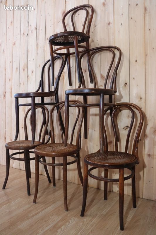 Série 6 chaises bistrot n°18 Thonet (image 2)