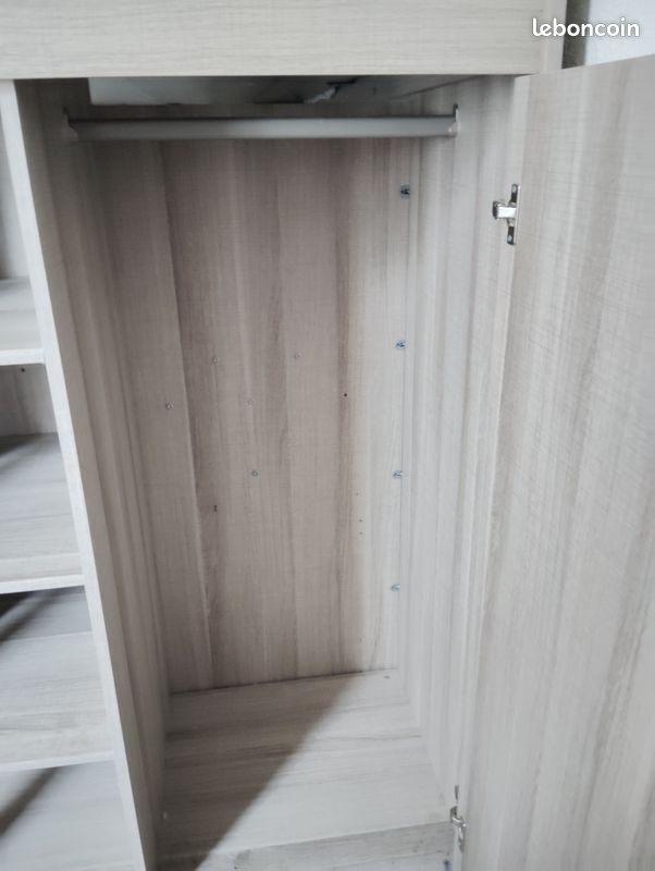 Lit mezzanine avec bureau et rangements – Matelas inclus (image 4)