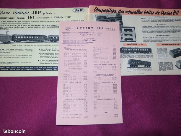 Catalogue JEP 1961/62 + Tarif + Brochure "Les Plus Beaux Jouets" - Vintage