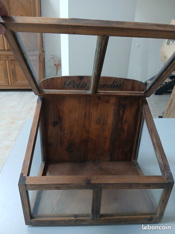 Petite Serre d'Intérieur en Bois Vintage - Déco / Plantes / Semis (image 5)