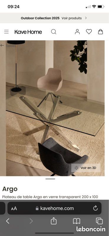 Table en verre (image 2)