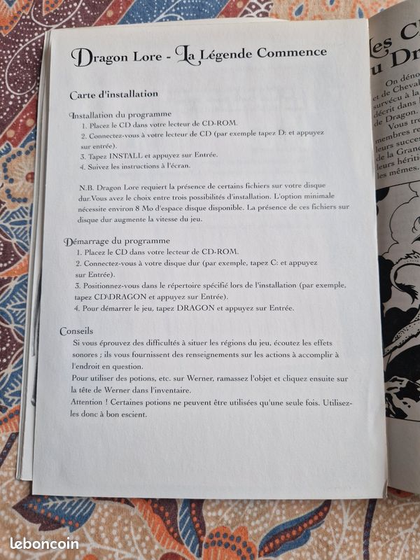 Jeu Vidéo Dragon Lore II Pour PC - Version PAL Française, Boîte Et Manuel, Très Bon état