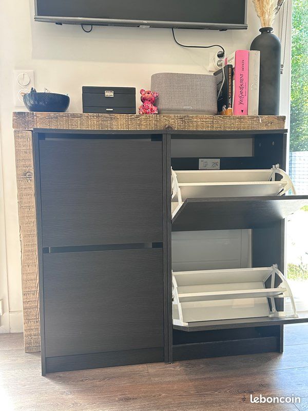 Armoire à chaussures IKEA BISSA – Comme neuve – Brun noir (image 6)