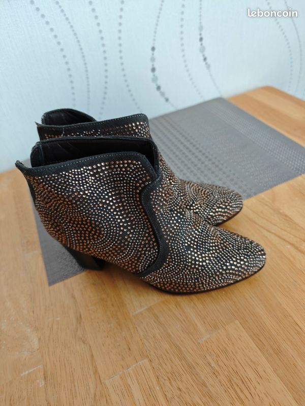 👢 Bottines femme marron à strass – Vice Versa (image 4)