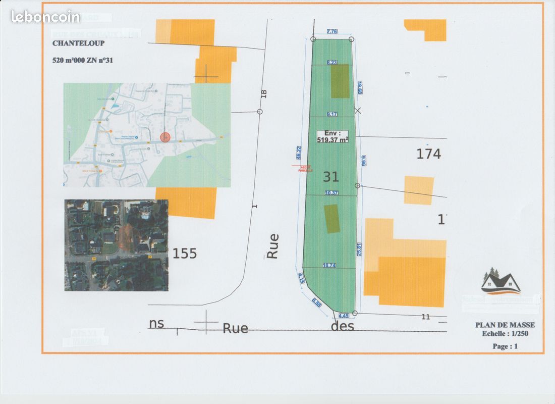 Terrain constructible · à Chanteloup · 79 500 €