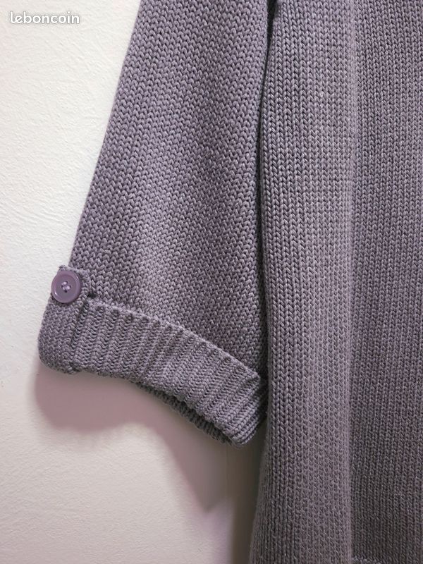 Pull Femme Damart Violet - Taille 28/30 - Coton, Manches Longues - Occasion Parfait état