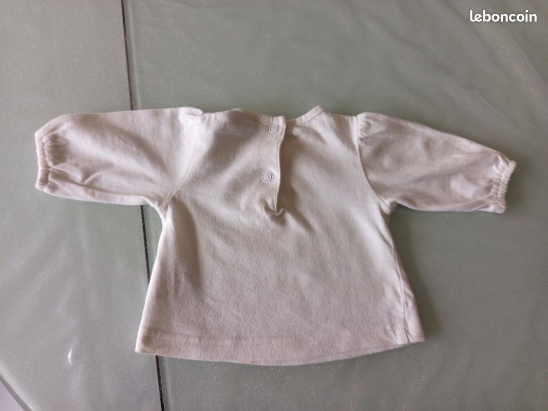 Haut ml blanc Petit Kimbaloo 0 Mois (mae1) (image 13)