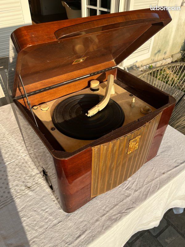TOURNE-DISQUE ELECTROPHONE VINYLE 33/45 Valise Vintage Pathe Marconi