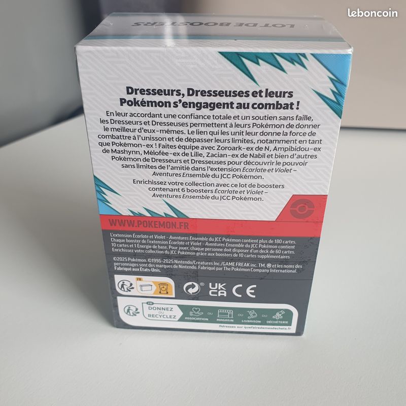 JCC Pokémon Lot Boosters Écarlate Et Violet - Aventures Ensemble (6 Boosters Avec Cartes Exclusives)