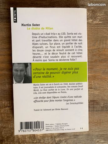 Le Diable De Milan - Livre De Martin Suter