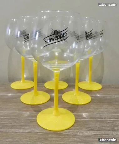 Verre Schweppes Jaune