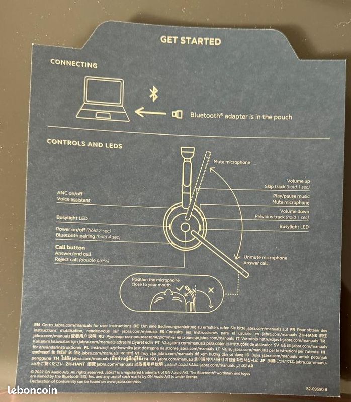 CASQUE bluetooth JABRA EVOLVE2 55 (image 7)