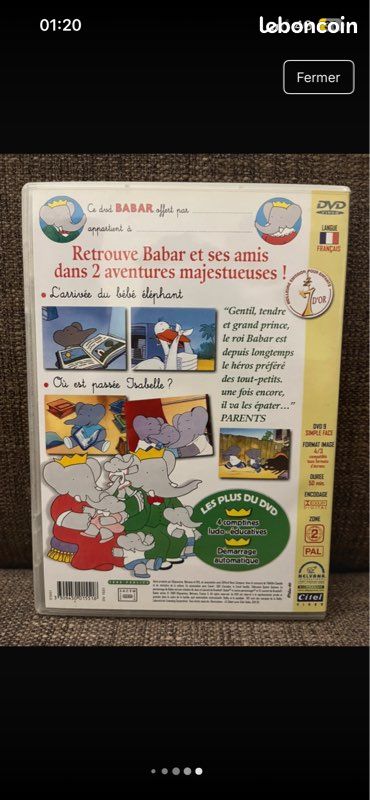 Lot 2 DVD de Babar (image 5)