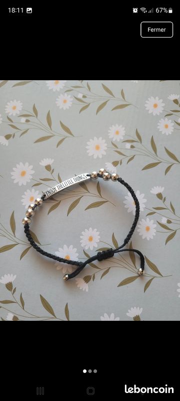Bracelet tissé « Enjoy The Little Things » — Style doux & bohème (image 4)