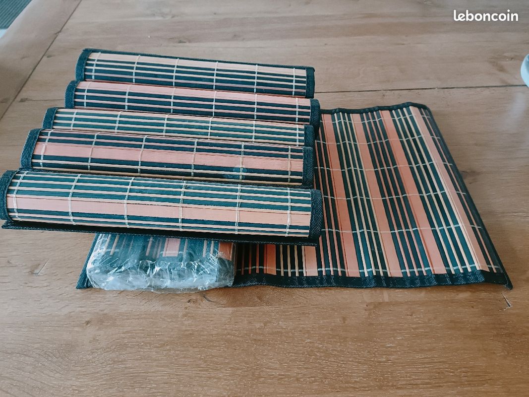 Lot de 12 set de table orange et noir (image 1)