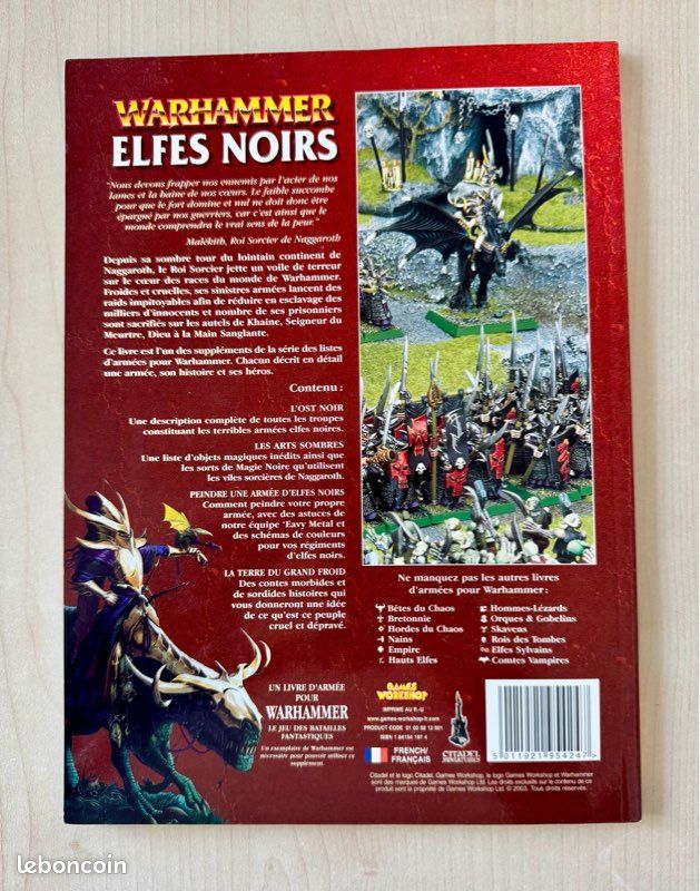 Livre d'armée Warhammer Battle - codex Elfes Sylvains Games Workshop ( – La Roue du Passé