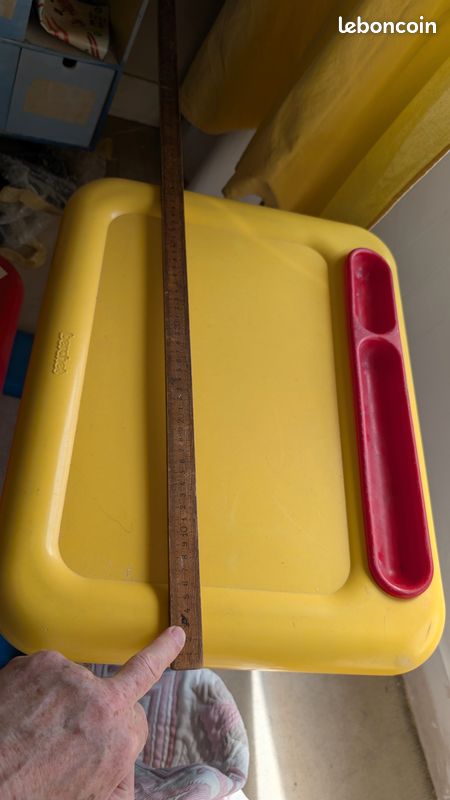 Bureau d'écolier vintage Berchet - Jaune/Rouge/Bleu (image 1)