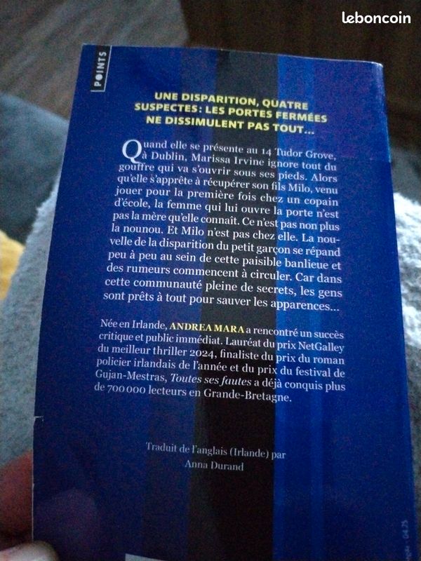 Livre Toutes ses fautes Andrea Mara (image 3)