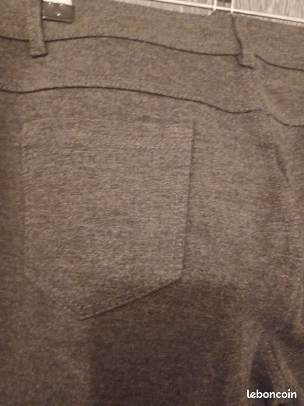 Jean skinny gris chiné coupé droite (image 7)