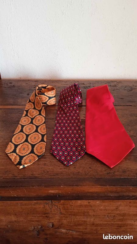 Lot de 3 cravates vintage en soie (image 1)