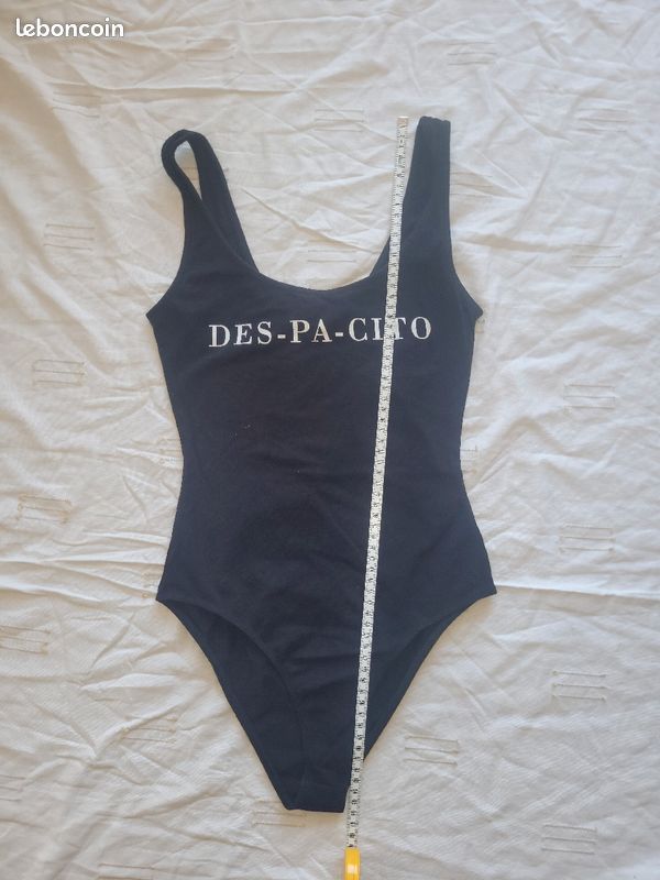 🟡🩱 Body noir et blanc Des-pa-cito Bershka 34 (image 2)