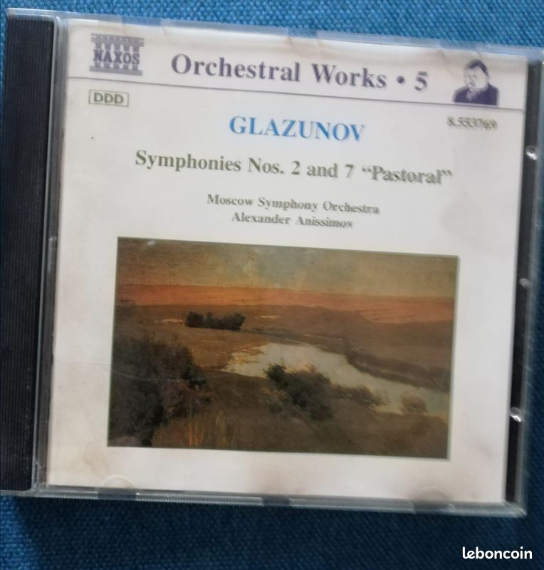 CD Glazunov, Symphonies Nos. 2 et 7 "Pastoral", The Moscow Symphony Orchestra, Alexander Anissimov (image 1)