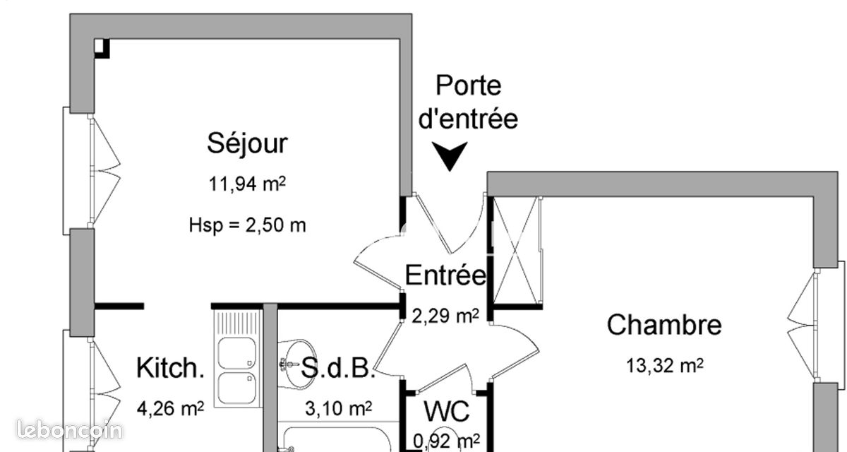 Appartement 2 pièces 36 m² · à Vandoeuvre-lès-Nancy · 36 m² · 495 €/mois