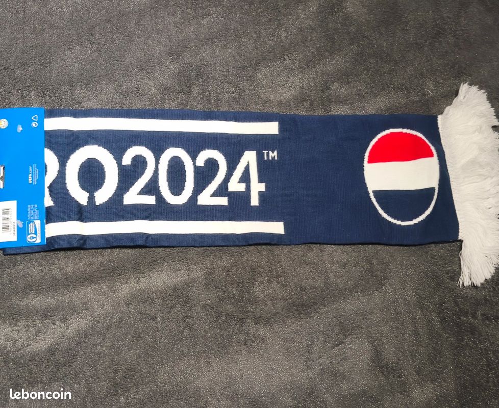 Écharpe Fan UEFA EURO 2024 Allemagne – Bleu Marine Et Blanc – Taille Unique