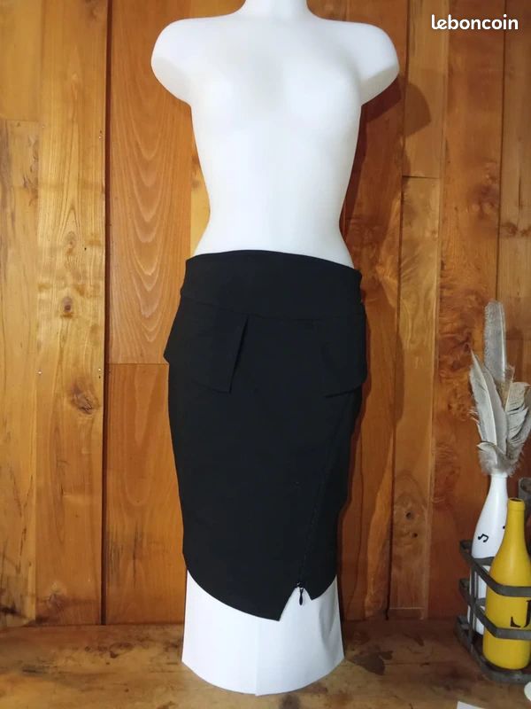 Jupe COP Copine Noire - Taille 40, 100% Coton, Occasion Très Bon état