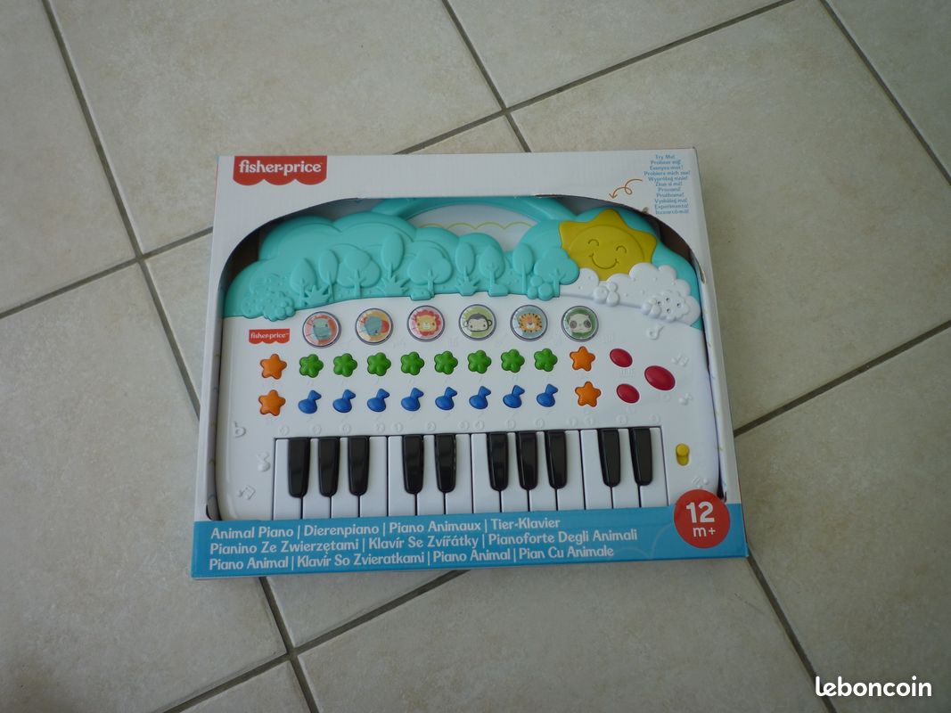 Piano Animaux Fisher-Price - Jouet D'éveil Musical Pour Bébé 1-2 Ans, Neuf