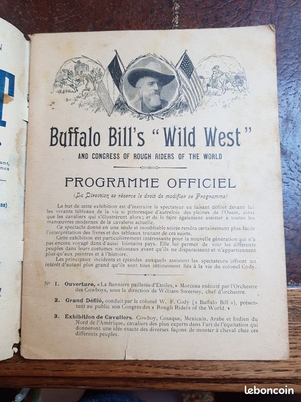 Affiche Tournée Buffalo Bill - Indien - 1900 - Format A3 Plastifié