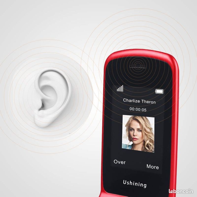 Téléphone Portable Senior, Ukuu Telephone Portable à Clapet Débloqué avec Grande (image 4)