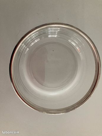 Compotier Vintage Bormioli Rocco Verre Et Métal Chromé Italie 1960