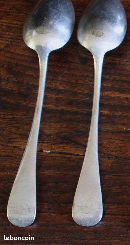 12 Cuillères à Potage Uniplat Le Bon Marché - Métal Argenté, Modèle Classique