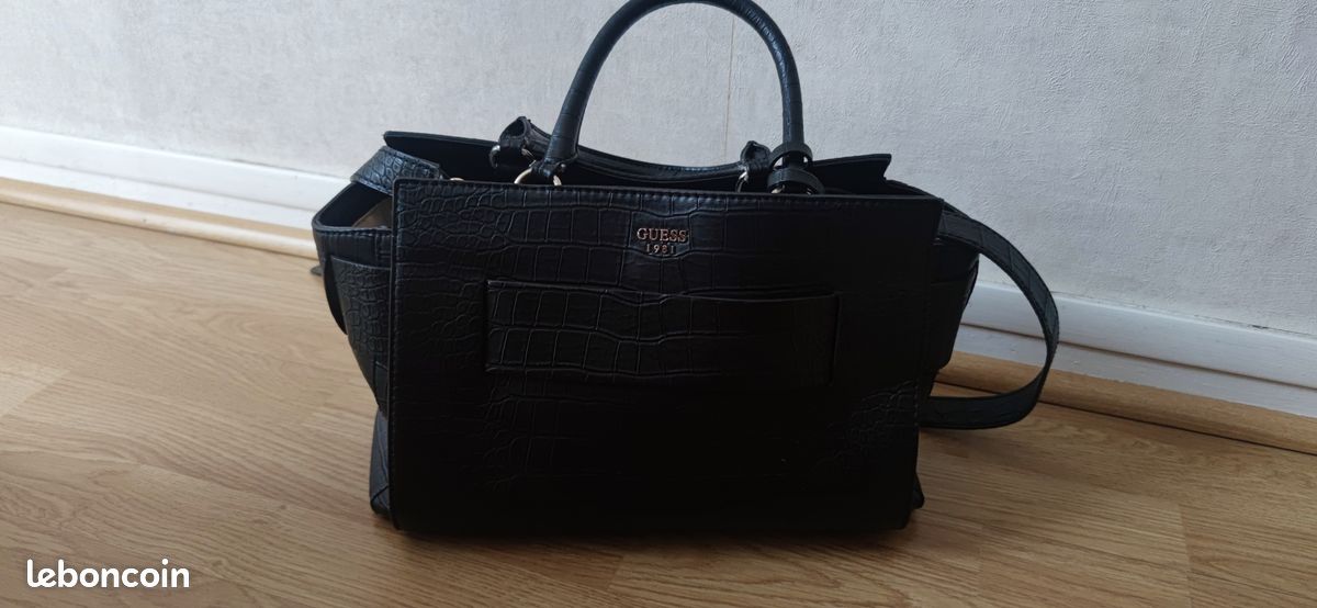 Sac à Main Guess Femme - Noir - Taille Large - Neuf Avec étiquettes - Polyuréthane