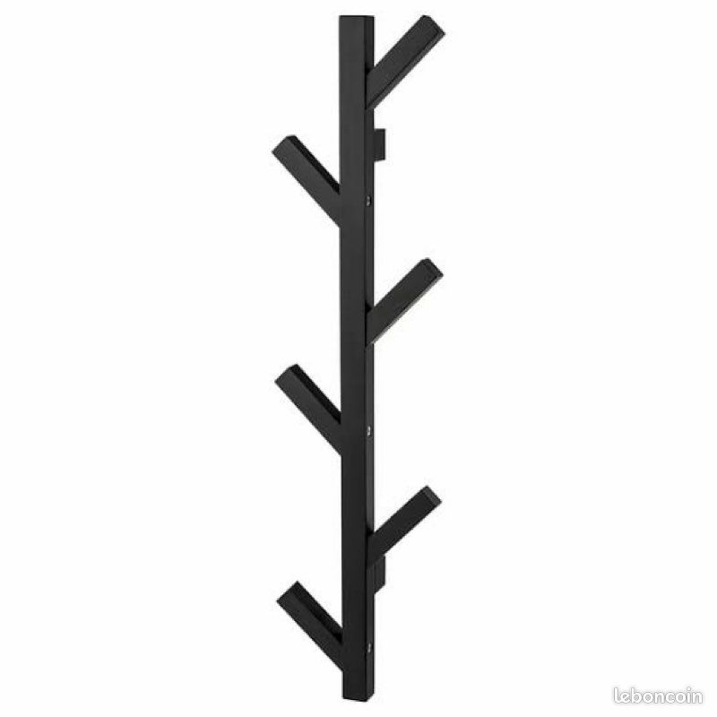 Porte manteau IKEA neuf (TJUSIG, patère, noir, 78cm) (image 1)