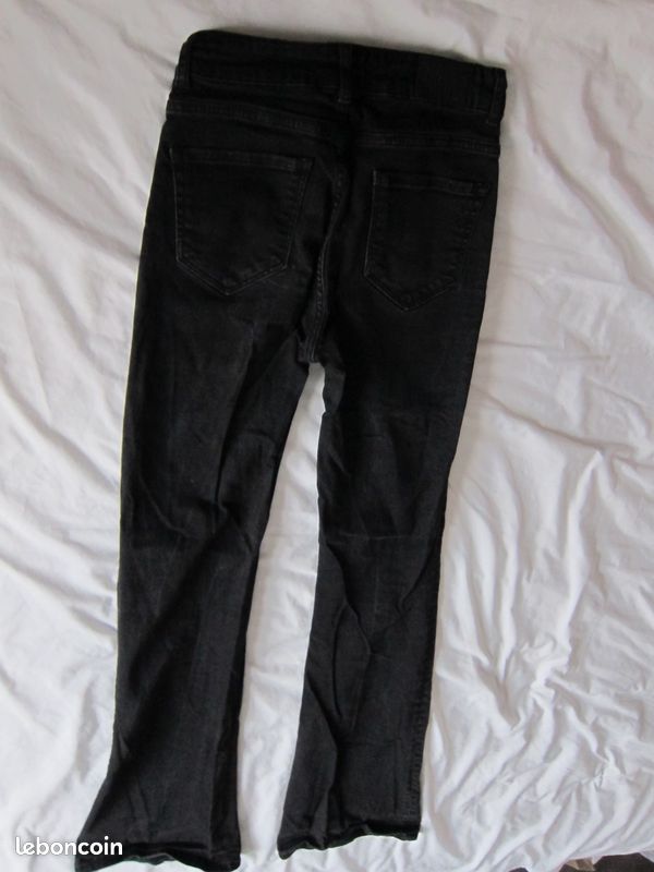 Jean Noir Délavé Zara Man Taille 40/31 - Longueur 102 Cm, Coton, Occasion Très Bon état